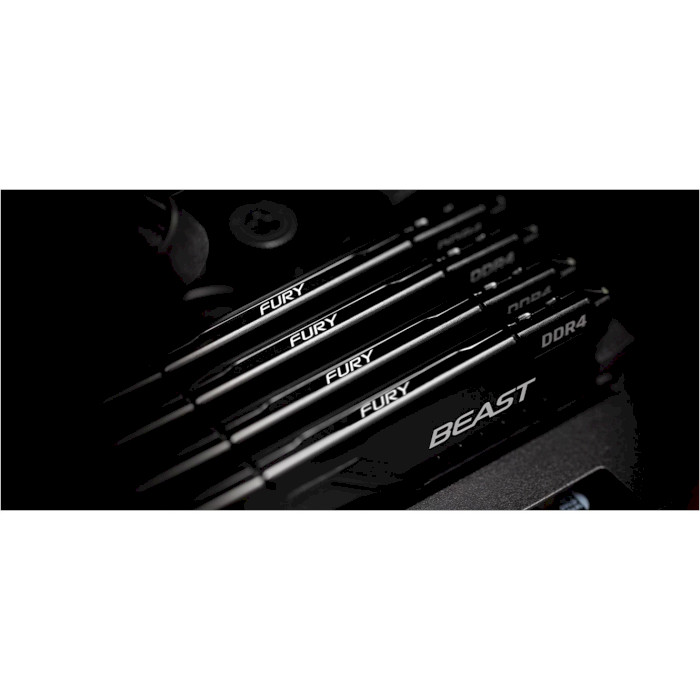 Модуль пам'яті KINGSTON Fury Beast DDR4 2x32GB / 3600 Black (KF436C18BBK2 / 64) Об'єм 64 Гб