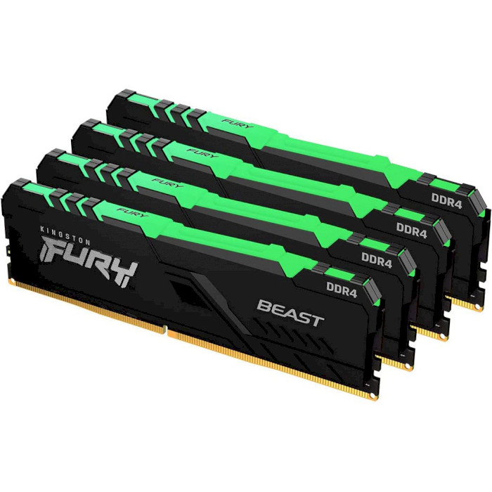 

Модуль памяти KINGSTON Fury Beast DDR4 4x16GB/3600 RGB (KF436C18BBAK4/64), Fury Beast DDR4 4x16GB/3600 RGB (KF436C18BBAK4/64)