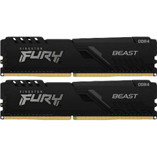 Набір KINGSTON 64GB DDR4 2666MHz CL16 FURY Beast Black (KF426C16BBK2/64)