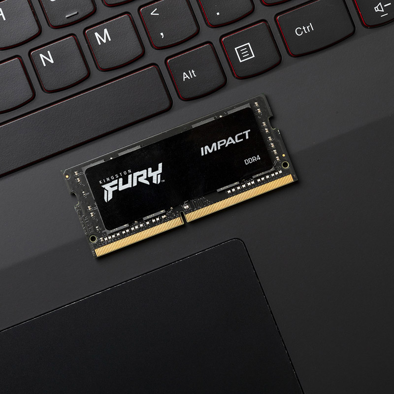 Зовнішній вигляд Набір KINGSTON Fury Impact SO-DIMM 2x8GB DDR4 3200 MHz (KF432S20IBK2/16)