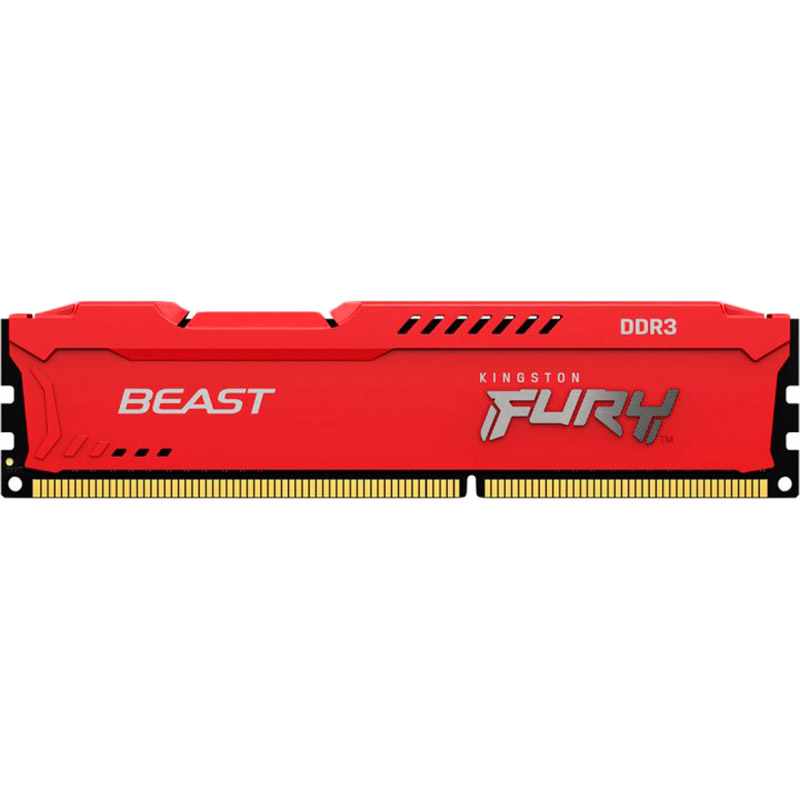 Модуль пам'яті KINGSTON 8GB DDR3 1600MHz FURYBeast Red (KF316C10BR/8)