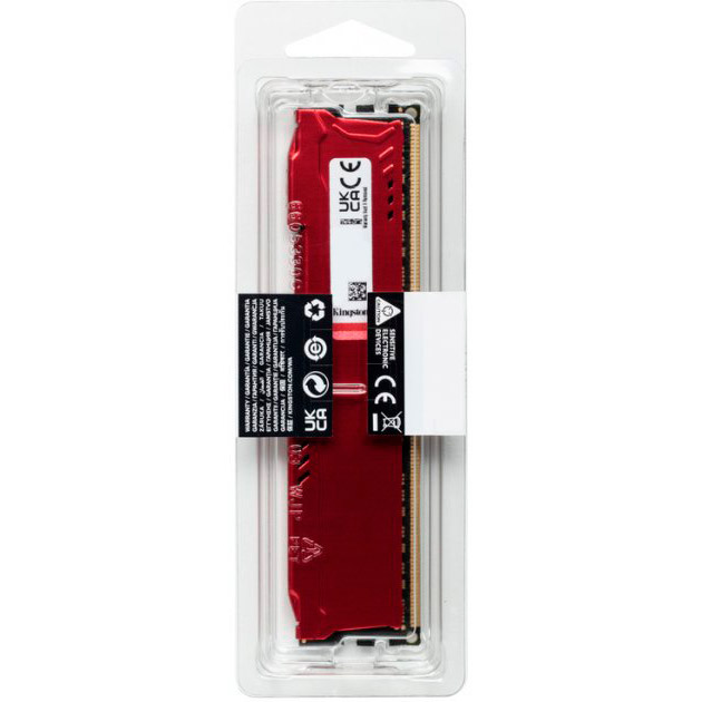 Модуль пам'яті KINGSTON 8GB DDR3 1600MHz FURYBeast Red (KF316C10BR/8) Призначення для настільного комп'ютера