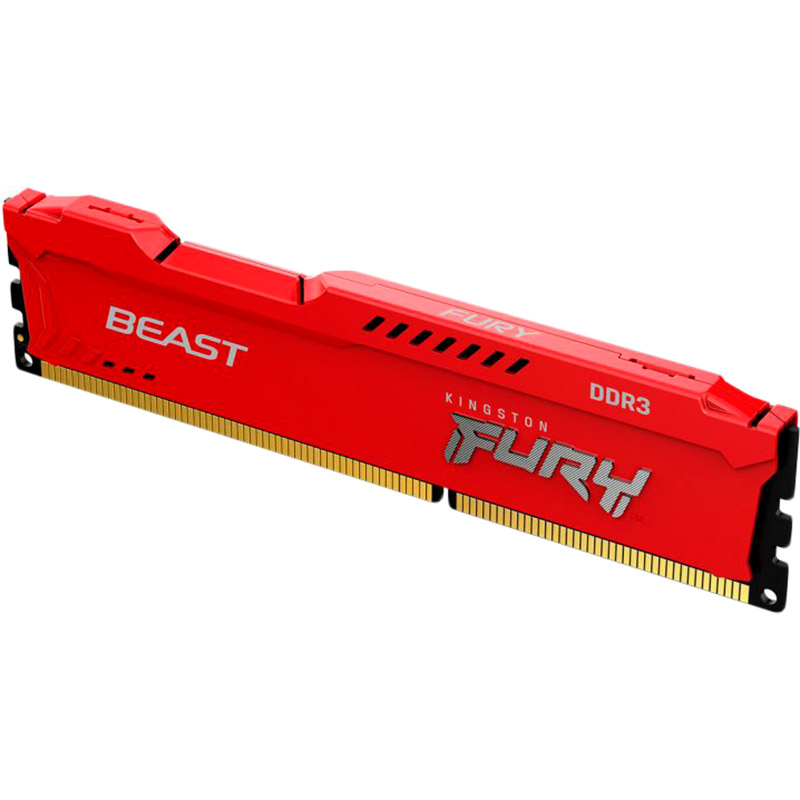 Модуль пам'яті KINGSTON 8GB DDR3 1600MHz FURYBeast Red (KF316C10BR/8) Об'єм 8 Гб