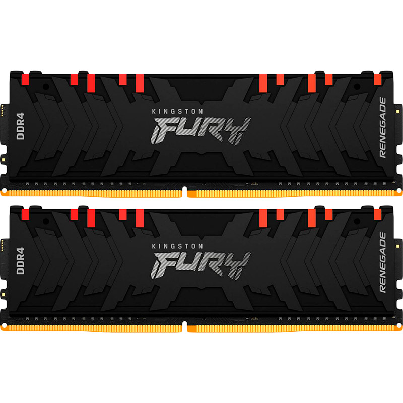 

Набор KINGSTON 16GB DDR4 3000MHz FURY Renegade RGB Black (KF430C15RBAK2/16), FURYRenegadeDDR4 3000 8GBx2 RGB