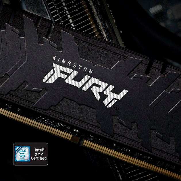 Внешний вид Модуль памяти KINGSTON 8GB DDR4 3200MHz FURY Renegade Black (KF432C16RB/8)