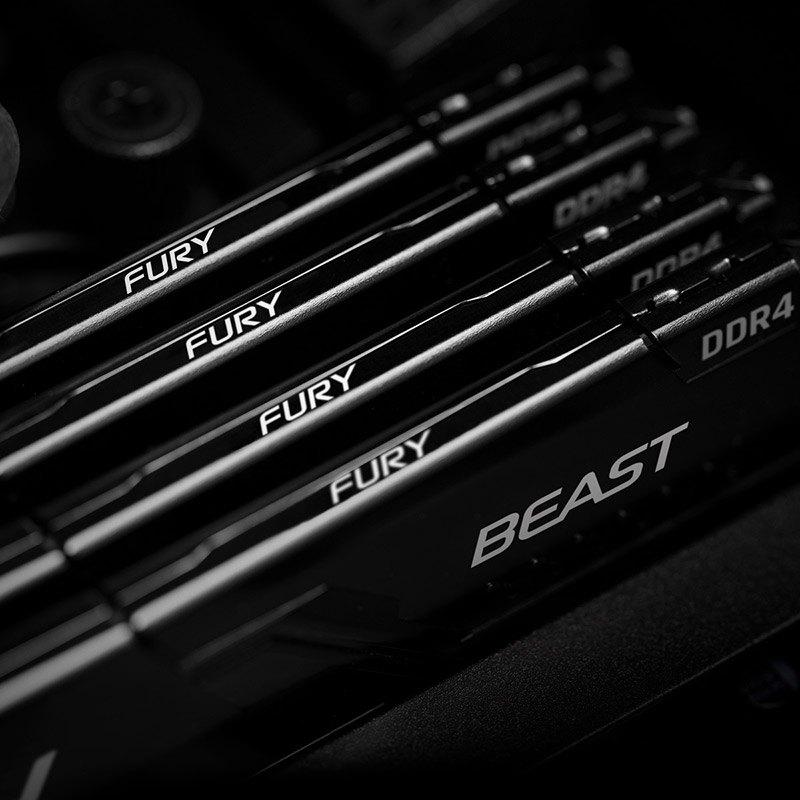 Изображение Набор KINGSTON Fury Beast 128GB DDR4 3200MHz Black (KF432C16BBK4/128)