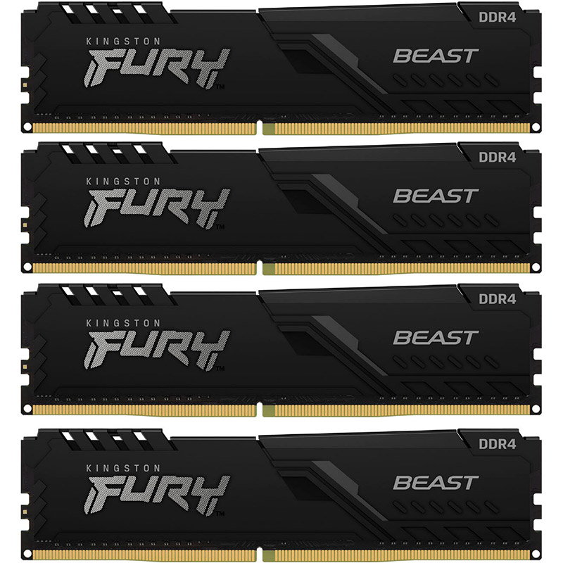 Набір KINGSTON Fury Beast 128GB DDR4 3200MHz Black (KF432C16BBK4/128)