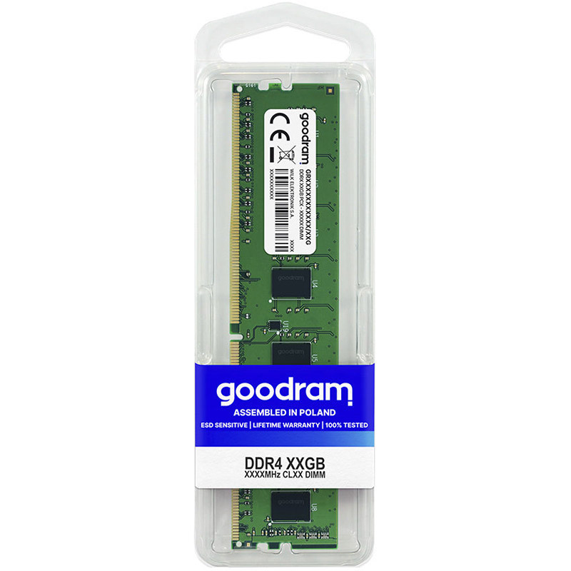 Модуль памяти GOODRAM 8Gb DDR4 3200MHz (GR3200D464L22S/8G) Назначение для настольного компьютера