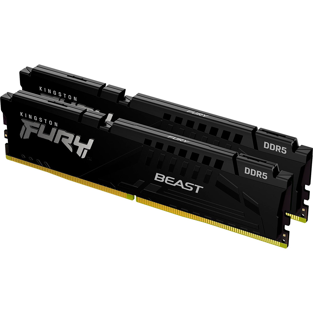 Набір KINGSTON 32Gb DDR5 5600MHz FURY Beast Black (KF556C40BBK2-32) Призначення для настільного комп'ютера