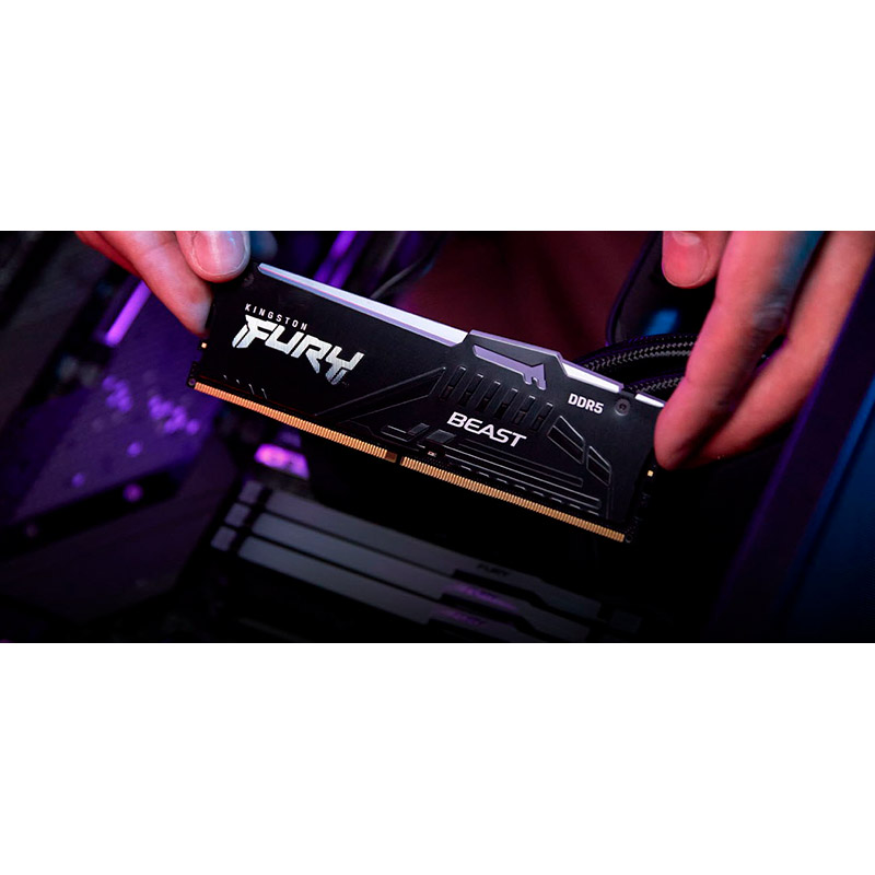 Набір KINGSTON FURY Beast 32Gb DDR5 5200MHz RGB (KF552C40BBAK2-32) Робоча частота 5200 МГц