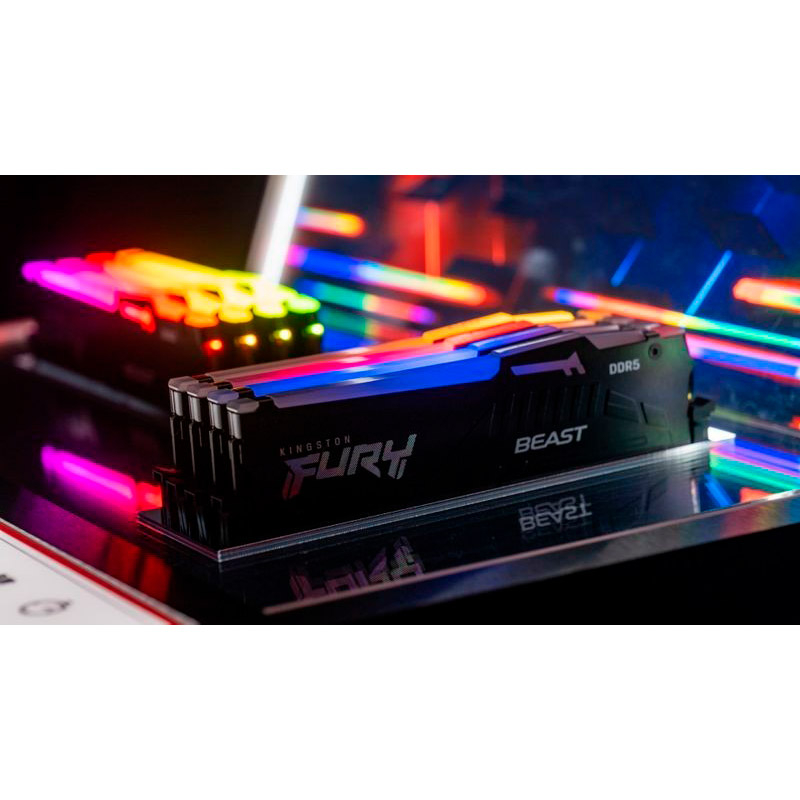 Фото Набір KINGSTON FURY Beast 32Gb DDR5 5200MHz RGB (KF552C40BBAK2-32)