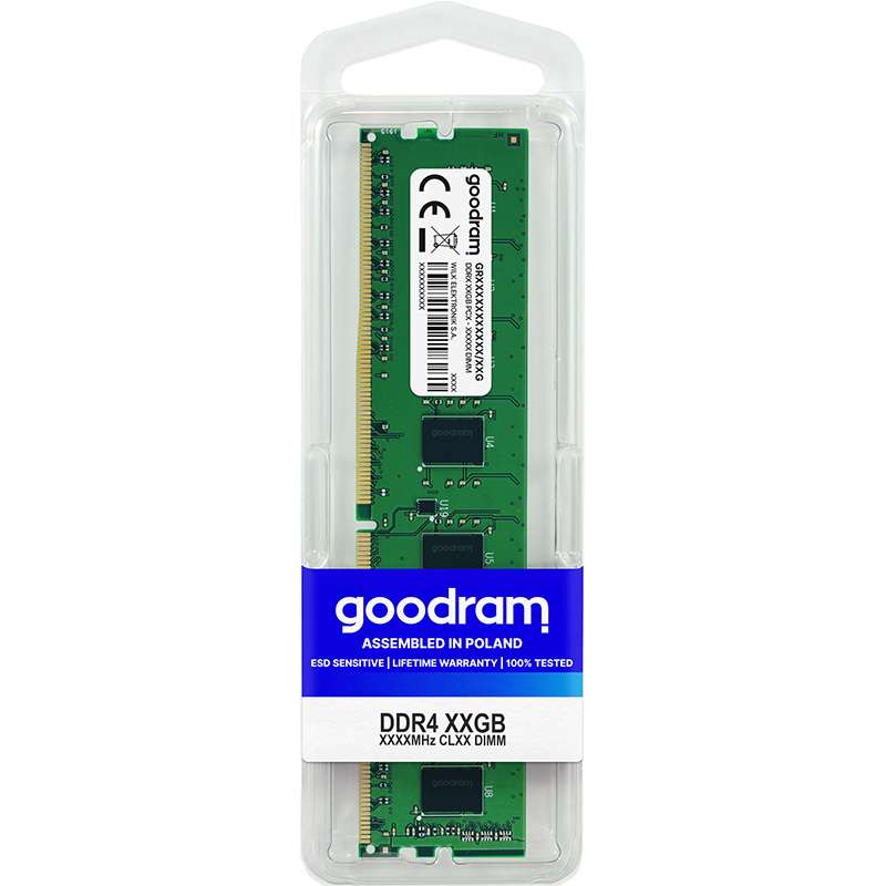 Модуль пам'яті GOODRAM 16Gb DDR4 3200MHz (GR3200D464L22/16G) Тип DDR4