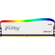 Модуль пам'яті Kingston Fury Beast DDR4 16GB 3600MHz White RGB SE (KF436C18BWA/16)