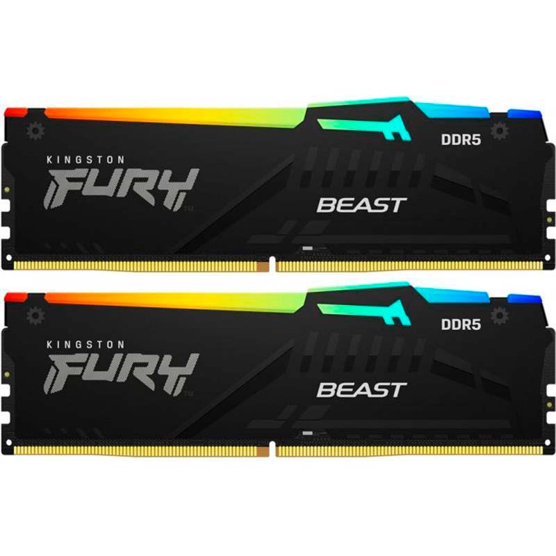 Модуль памяти Kingston FURY Beast RGB DDR5 16GBx2 5200Mhz (KF552C36BBEAK2-32)