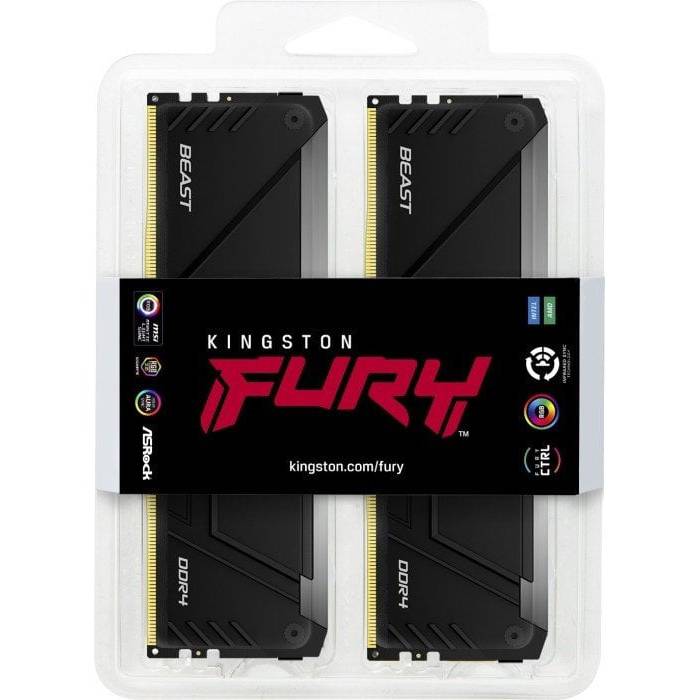 Набір KINGSTON Fury Beast 16Gb DDR4 3600MHz RGB (KF436C17BB2AK2/16) Тип DDR4