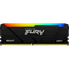 Модуль пам'яті KINGSTON 16Gb DDR4 3200MHz FURY Beast RGB (KF432C16BB12A/16)