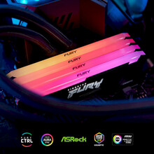 Модуль пам'яті KINGSTON 16Gb DDR4 3200MHz FURY Beast RGB (KF432C16BB12A/16)