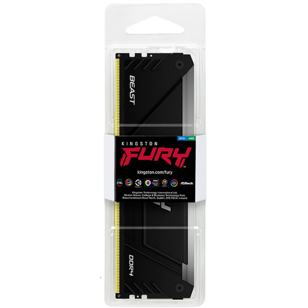 Модуль пам'яті Kingston Fury Beast DDR4 16GB 3200 RGB (KF432C16BB2A/16) Робоча частота 3200 МГц