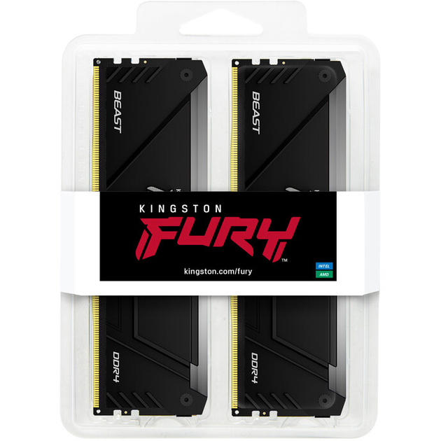 Фото Набір KINGSTON FURY Beast DDR4 8GBx2 3200 RGB (KF432C16BB2AK2/16)