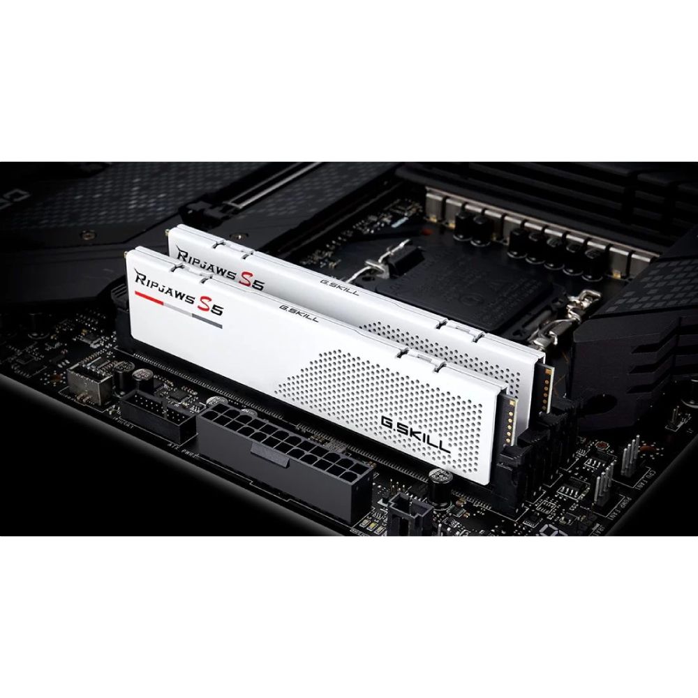 Набор G.SKILL Ripjaws S5 DDR5 2x16GB 5200 White (F5-5200J3636C16GX2-RS5W) Объем 32 Гб