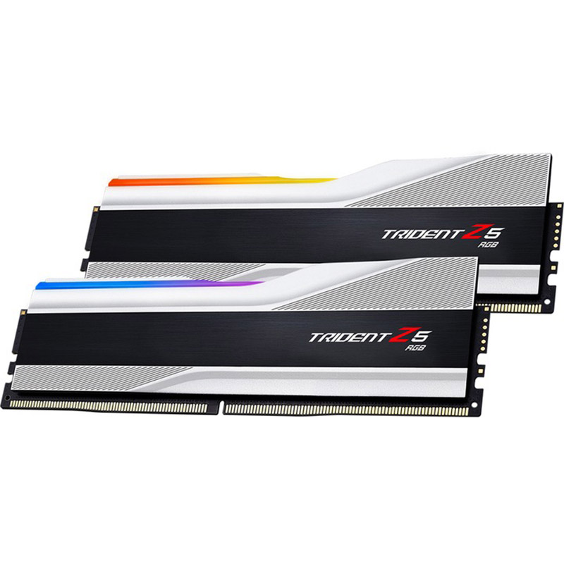 Набір G.SKILL 32GB DDR5 6000 MHz Trident Z5 RGB Silver Об'єм 32 Гб