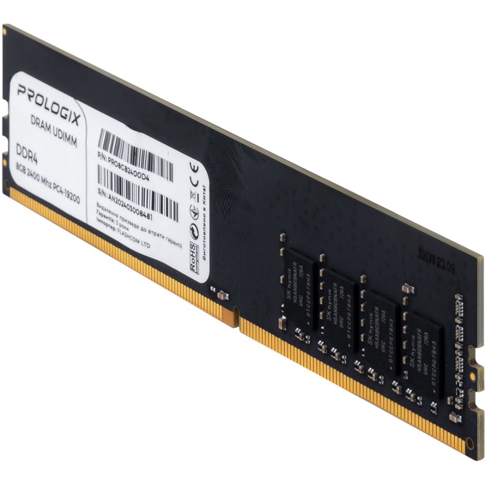 Модуль пам'яті PROLOGIX DDR4 8GB 2400MHz (PRO8GB2400D4) Тип DDR4