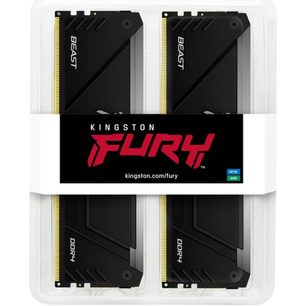 Фото Набор KINGSTON Fury Beast DDR4 2x16GB/3200 RGB (KF432C16BB2AK2/32)