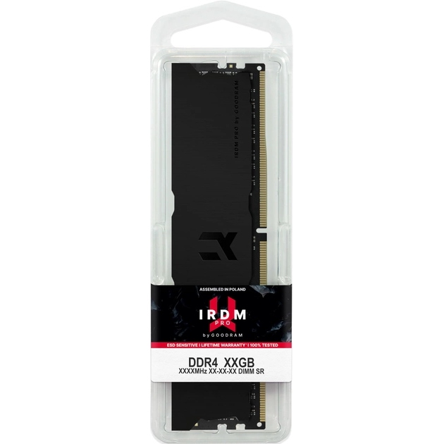 Набор GOODRAM IRDM Pro DDR4 2x16GB 3600 Deep Black (IRP-K3600D4V64L18S/32GDC) Объем 32 Гб