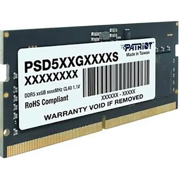 Модуль памяти PATRIOT Signature Line SO-DIMM DDR5 16GB 5600 (PSD516G560081S) Назначение для ноутбука