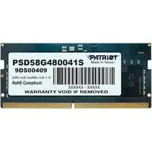 Модуль пам'яті PATRIOT Signature Line SO-DIMM DDR5 8GB 4800 (PSD58G480041S)