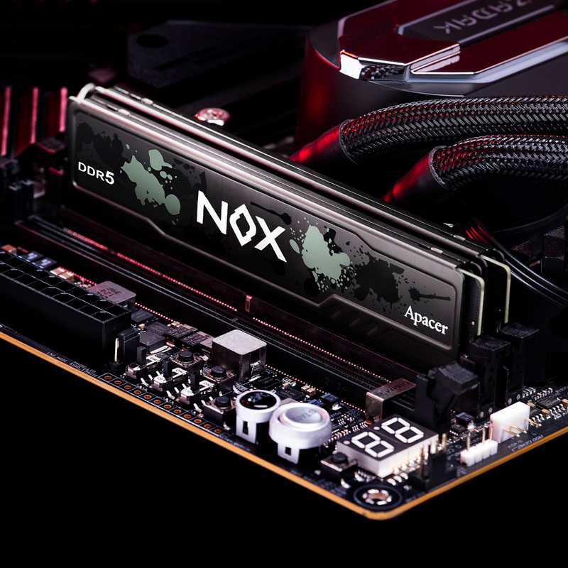 Внешний вид Модуль памяти APACER NOX 8GB DDR5 5600 MHz Black (AH5U08G56C52RMBAA-1)