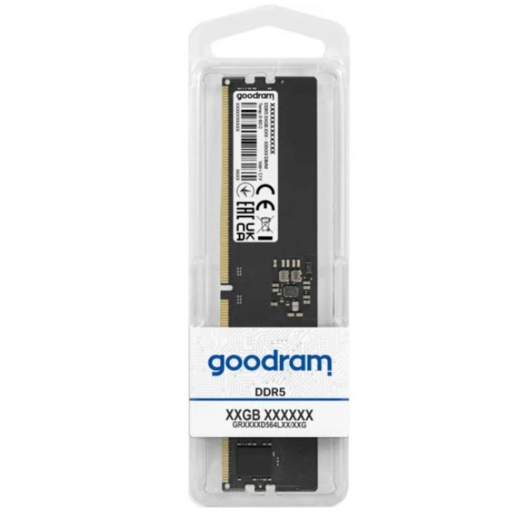 Модуль пам'яті GOODRAM DDR5 16GB 4800MHz Retail (GR4800D564L40S/16G) Об'єм 16 Гб