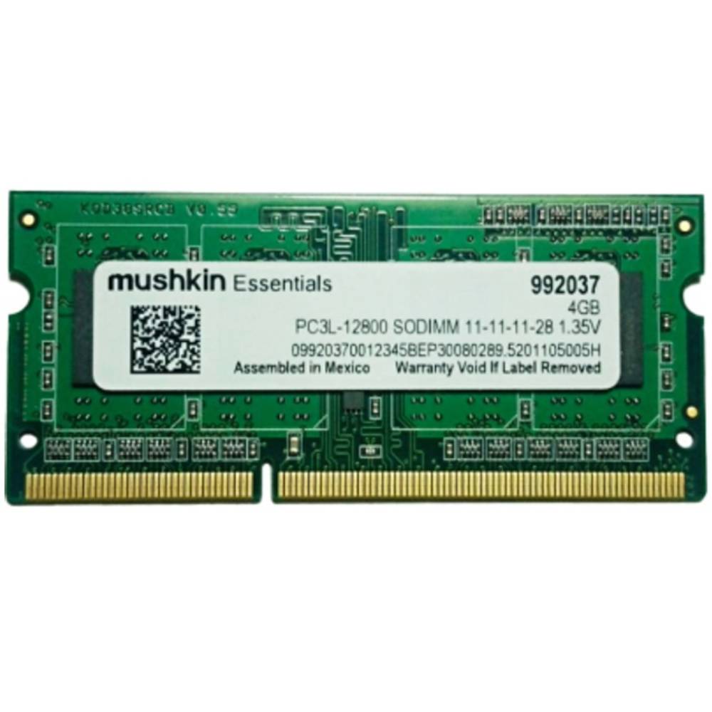 Модуль пам'яті MUSHKIN SoDIMM DDR3L 4GB 1600 MHz Essentials (992037)