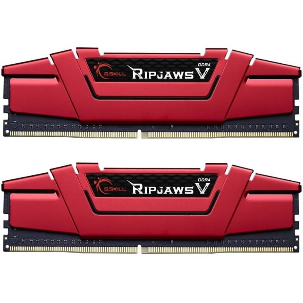 Набір G.SKILL DDR4 16GB (2x8GB) 2666 MHz Ripjaws V Red (F4-2666C19D-16GVR)