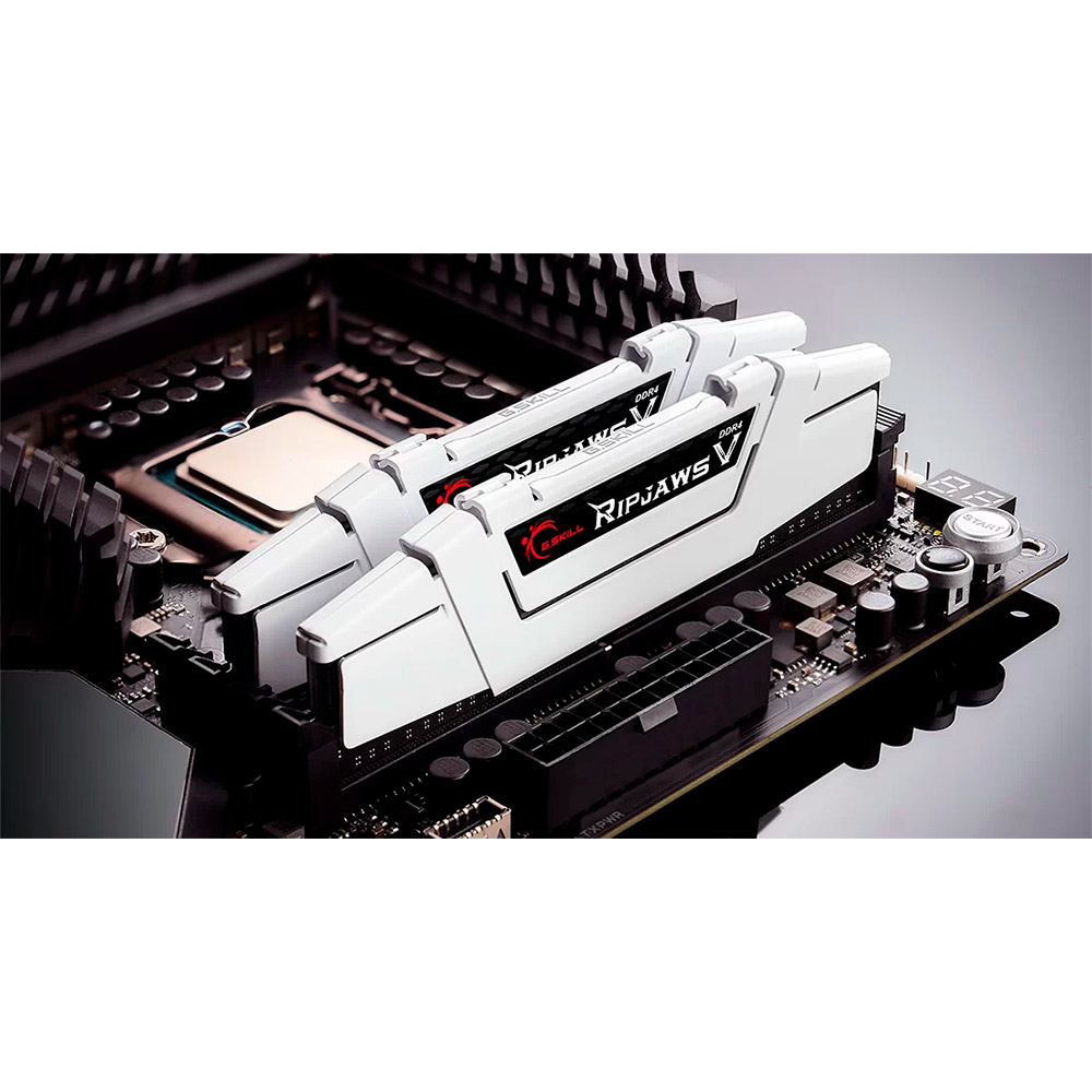 Набор G.SKILL RipjawsV DDR4 32GB 3600 MHz White (F4-3600C18D-32GVW) Объем 32 Гб