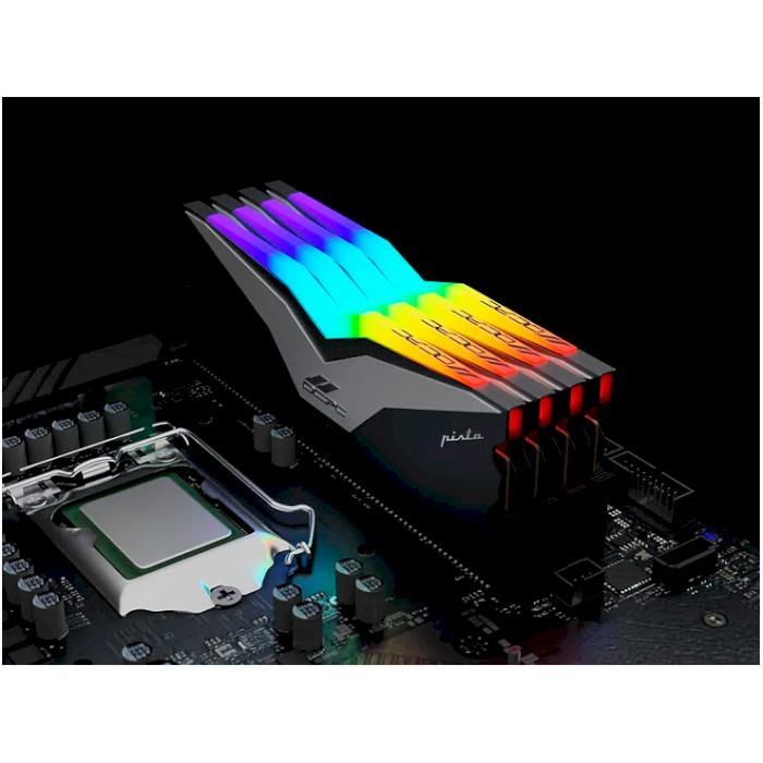 Набір OCPC 32Gb DDR5 6000MHz PISTA RGB C40 Titan Retail Kit (MMPT2K32GD560C40T) Кількість модулів 2