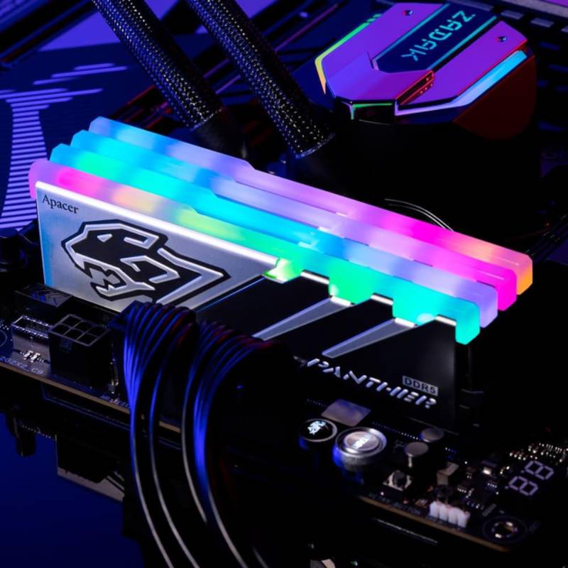 Модуль памяти APACER DDR5 16GB 5200 MHz Panther RGB (AH5U16G52C5229BAA-1) Объем 16 Гб