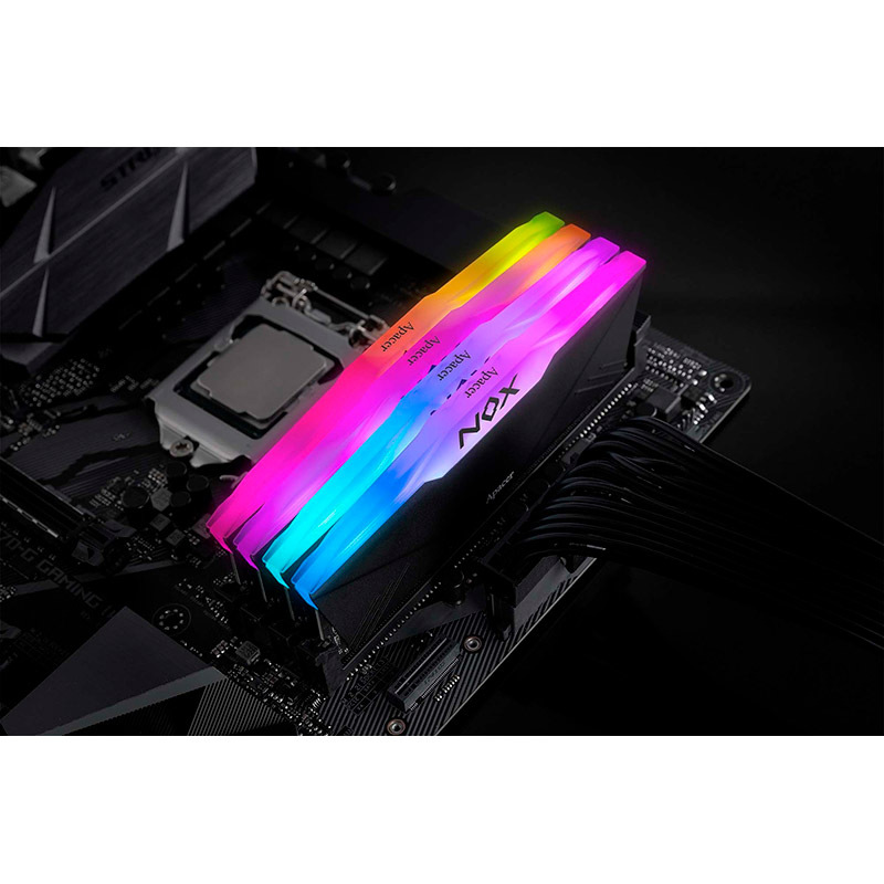 Набор APACER 32GB DDR4 3600MHz NOX RGB Black (AH4U32G36C25YNBAA-2) Объем 32 Гб