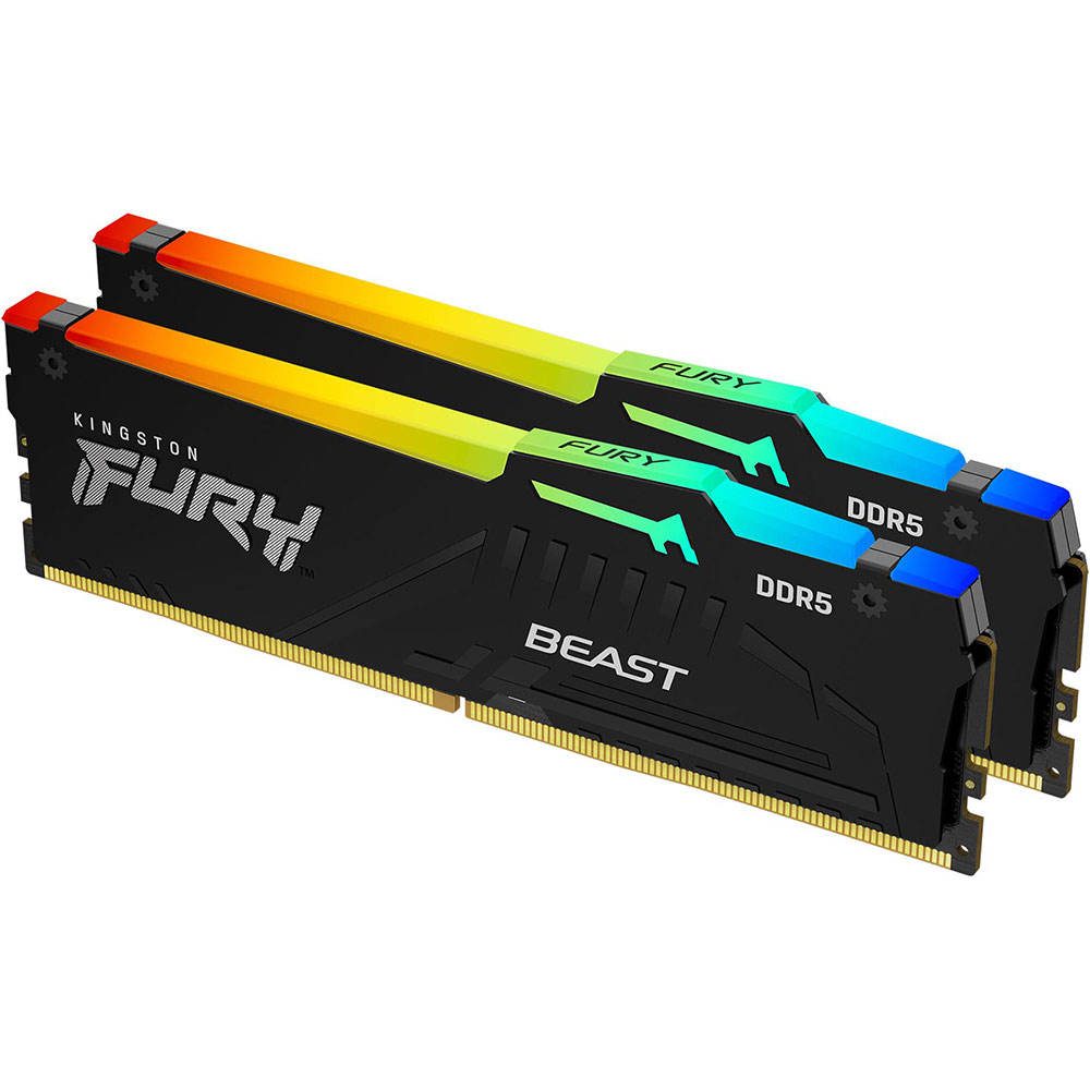 Набор KINGSTON FURY Beast DDR5 16GB (2x8GB) 6000 MHz RGB (KF560C36BBEAK2-16) Назначение для настольного компьютера