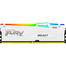 Модуль пам'яті KINGSTON FURY Beast DDR5 16GB 5600MHz White RGB (KF556C40BWA-16)