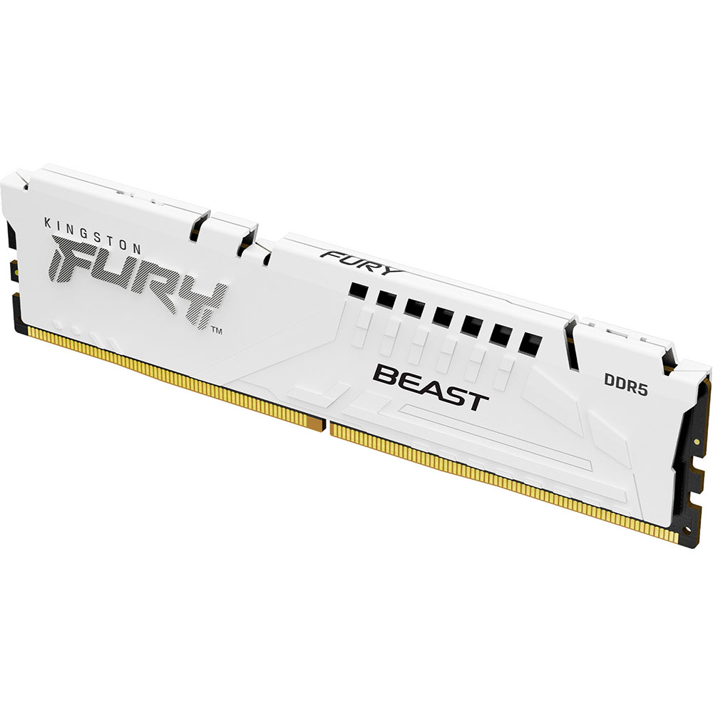 Модуль пам'яті KINGSTON FURY Beast DDR5 32GB 5200MHz White (KF552C40BW-32) Призначення для настільного комп'ютера