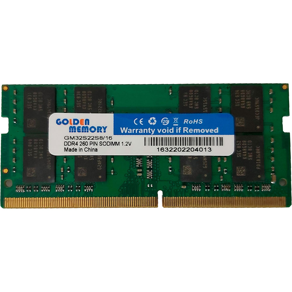 Модуль памяти GOLDEN MEMORY SoDIMM DDR4 16GB 3200 MHz (GM32S22S8/16)