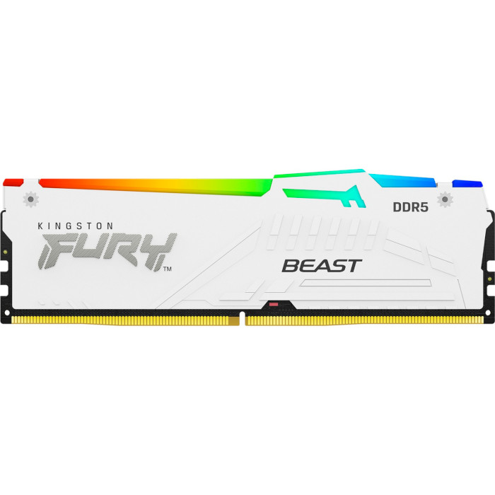 Модуль памяти KINGSTON 16Gb DDR5 5200MHz Fury Beast White RGB (KF552C36BWEA-16) Назначение для настольного компьютера