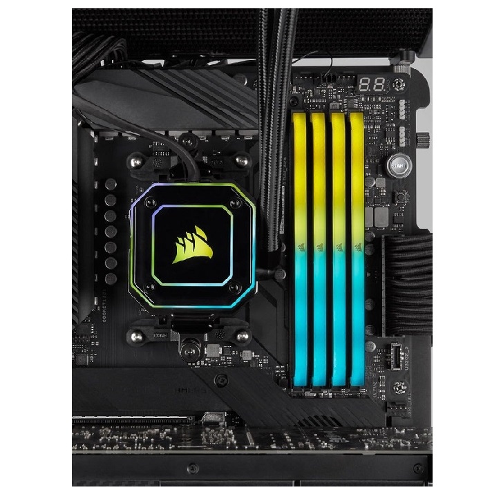 Набор Corsair DDR4 32 GB 3600 MHz Vengeance RGB RS Black (CMG32GX4M2D3600C18) Рабочая частота 3600 МГц