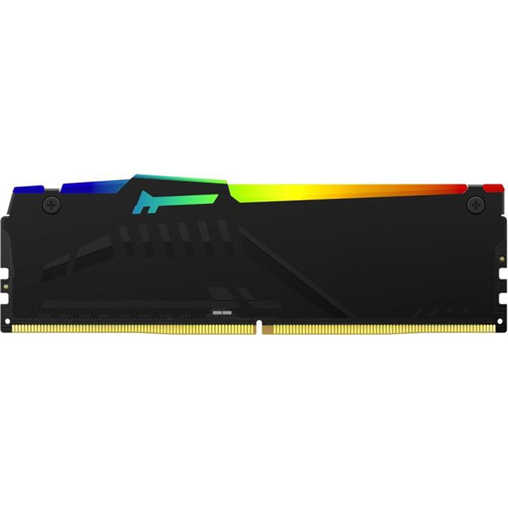 Модуль пам'яті Kingston FURY Beast RGB DDR5 16GB 6400 Black (KF564C32BBA-16) Призначення для настільного комп'ютера