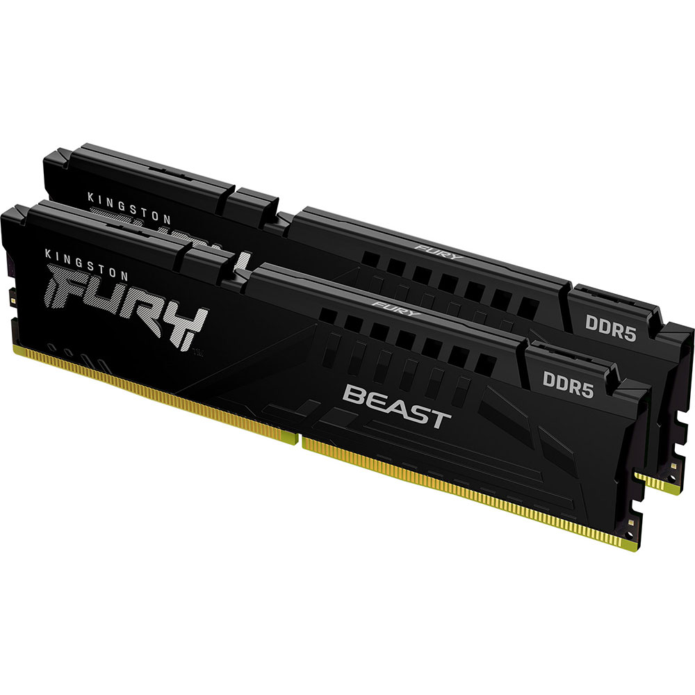 Модуль пам'яті Kingston FURY Beast DDR5 2x16GB 6000 Black (KF560C36BBE2K2-32) Призначення для настільного комп'ютера