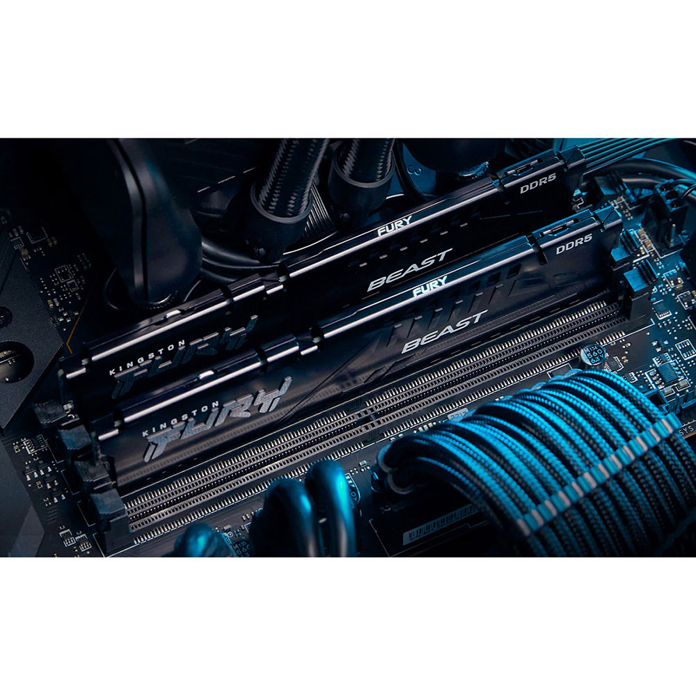 Модуль пам'яті Kingston FURY Beast DDR5 2x16GB 6000 Black (KF560C36BBE2K2-32) Робоча частота 6000 МГц