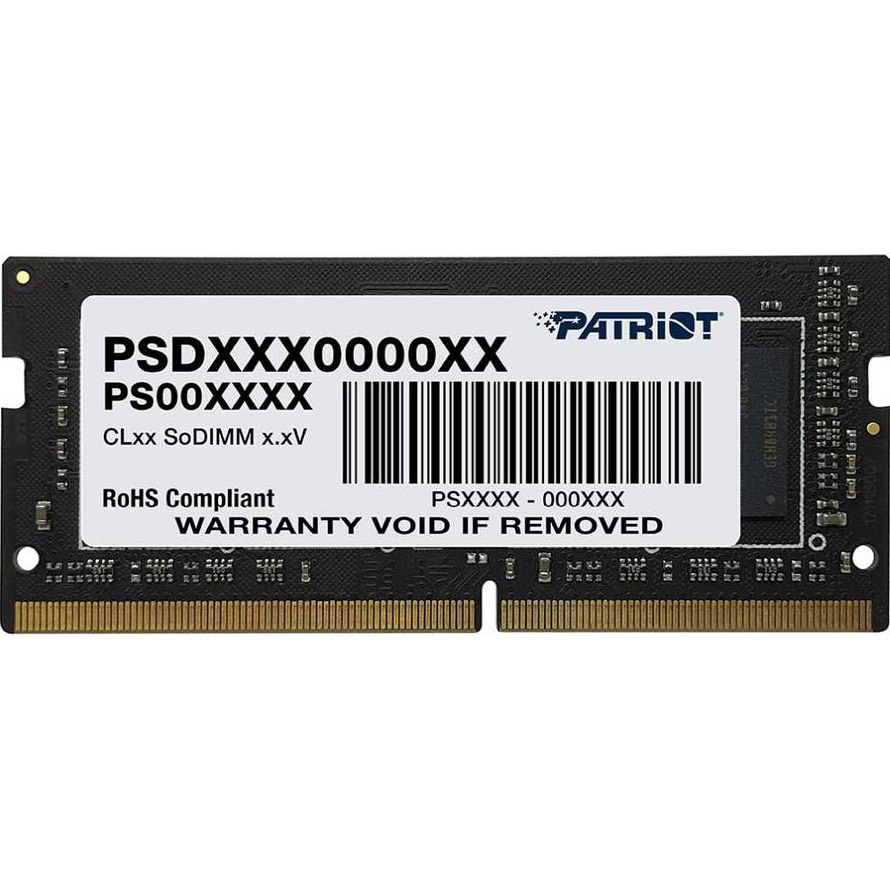 Модуль пам'яті PATRIOT SO-DIMM DDR4 2666MHz 8GB (PSD48G26662S)