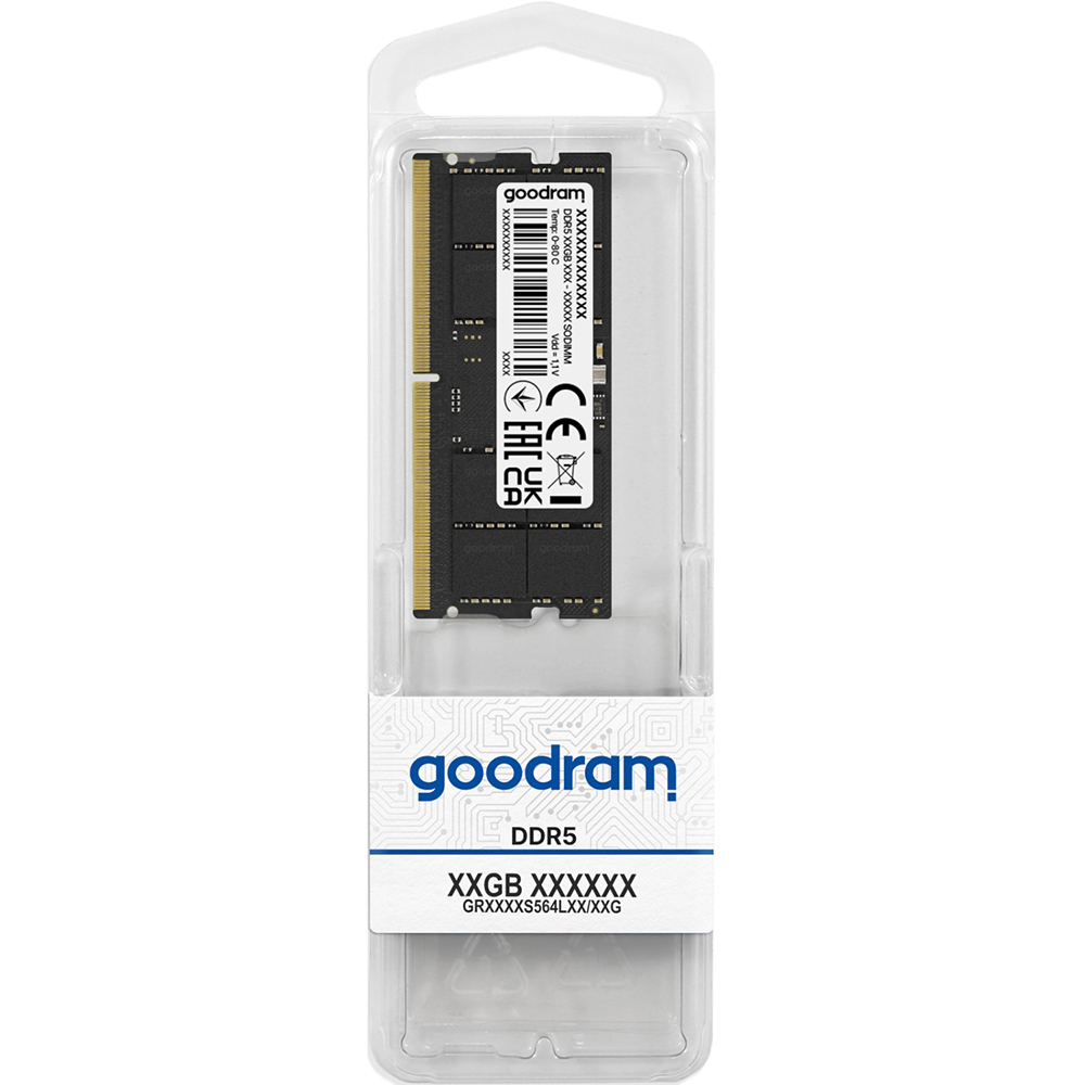 Модуль памяти GOODRAM 16Gb DDR5 4800MHz, Retail (GR4800S564L40S/16G) Объем 16 Гб