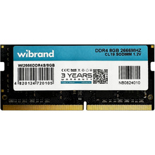 Модуль пам'яті WIBRAND SoDIMM 8GB DDR4 2666MHz (WI2666DDR4S/8GB)